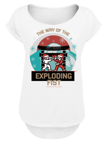 F4NT4STIC T-Shirt Retro Gaming Way of the Exploding Fist Christmas in weiß