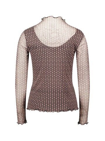 Zero  Mesh-Shirt mit grafischem Print in CreamBrown