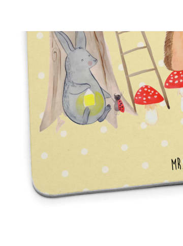 Mr. & Mrs. Panda Tischuntersetzer Waldtiere Picknick ohne Spruch in Gelb Pastell