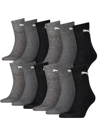 Puma Socken 12 Paar Puma Short Crew in 207 anthracite / grey