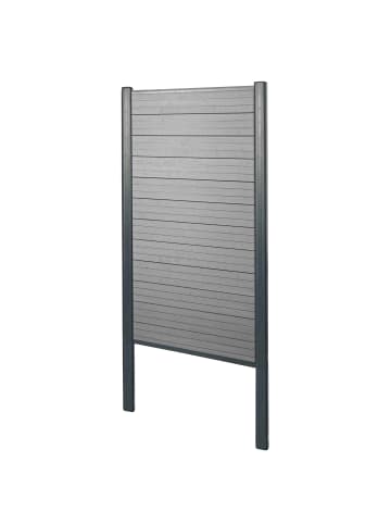 MCW WPC-Sichtschutz Savoie, Basiselement schmal, 100cm grau