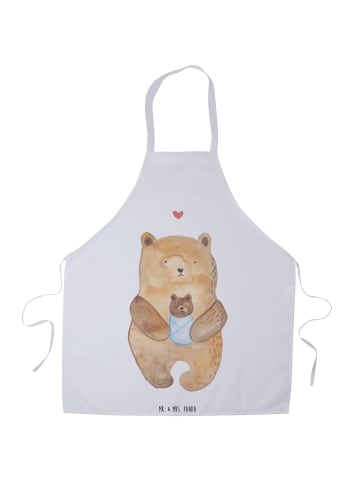 Mr. & Mrs. Panda Küchenschürze Bär Baby ohne Spruch in Weiß