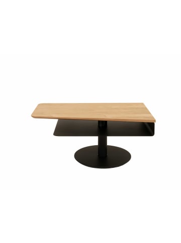 58 aufm Kessel COUCHTISCH höhenverstellbar Charil 100x46x60 Furnier Wildeiche/Schwarz