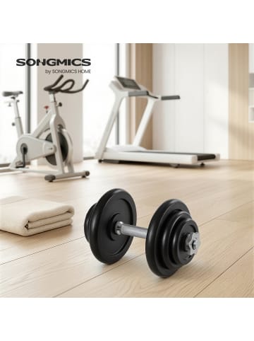 SONGMICS 2er-Set: Kurzhanteln in Schwarz - (H)35 x (D)21.3 cm