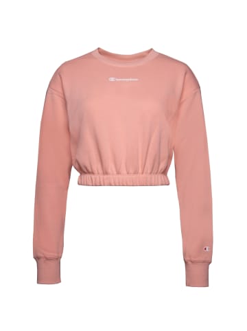 Champion Pullover Crewneck Croptop in rosa