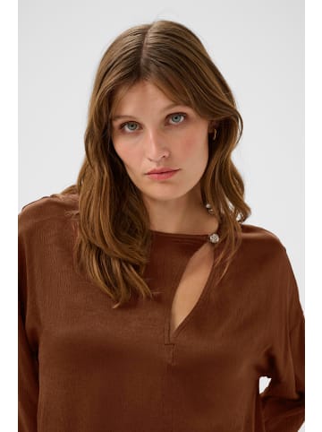 Soaked in Luxury Kurzarm-Bluse SLMirabella Lockere Passform in Cappuccino