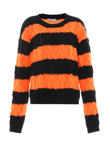 Libbi Damen Sweater in SCHWARZ ORANGE