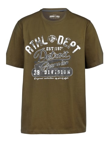 John F. Gee Kurzarm T-Shirt in olive