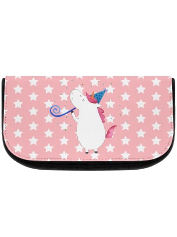 Mr. & Mrs. Panda Kosmetiktasche Einhorn Party ohne Spruch in Rot Pastell