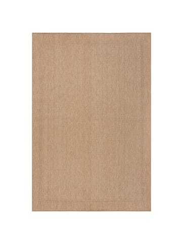 KADIMA DESIGN Outdoor Teppich Unifarben, Bordüre, Balkon schmutzabweisend in Natur