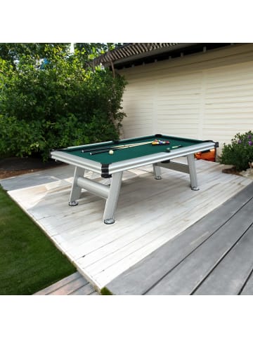 Blackwood Billardtisch, Outdoor 8’ in Silber 220.9x124.1x78.7cm