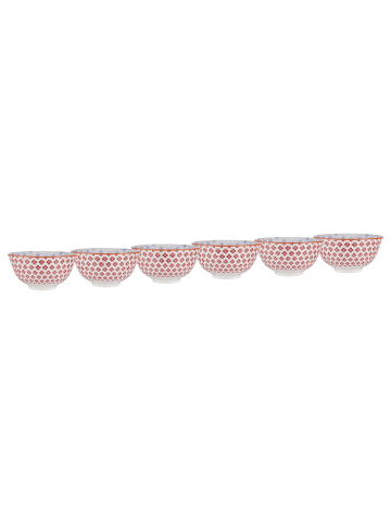 Butlers Butlers Schale ORNAMENTS 6er-Set in Rot