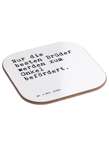 Mr. & Mrs. Panda Tassen Untersetzer Nur die besten Brüder... mit... in Weiß