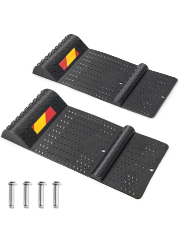 COSTWAY Parkmatten 2er Set in Schwarz