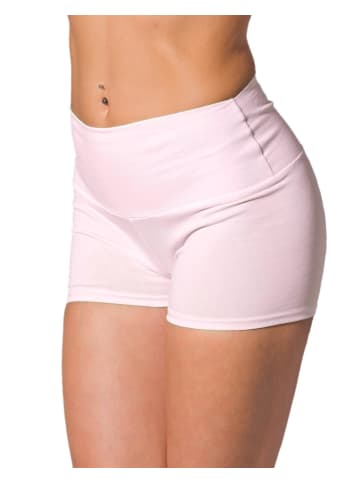 Alkato Alkato Damen Sport Shorts mit Hohem Bund in hellrosa