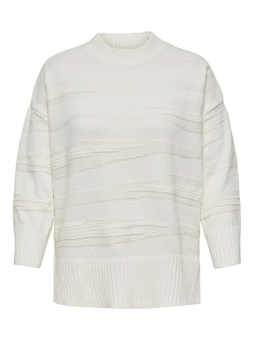 ONLY Carmakoma Strickpullover in Cloud Dancer