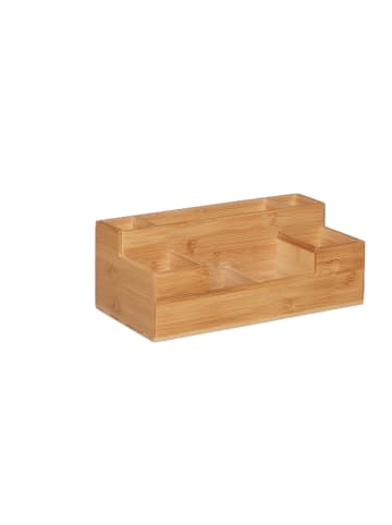 relaxdays Schreibtisch Organizer in Natur - (B)30x (H)11 x (T)15 cm
