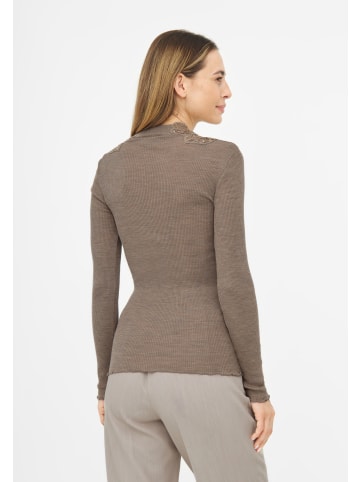 TOOCHE Langarmshirt "Star Elegance" in braun