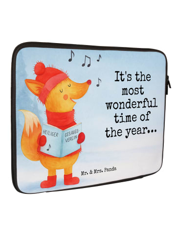 Mr. & Mrs. Panda Hülle Laptop Fuchs Sänger Design mit Spruch in Weiß