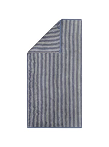 Cawö Cawö Handtücher Two-Tone Stripes 480 nachtblau - 10 in nachtblau - 10