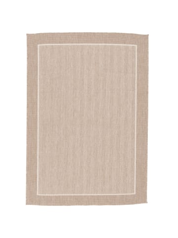 Pergamon In- und Outdoor Teppich Beidseitig Newport Bordüre in Beige