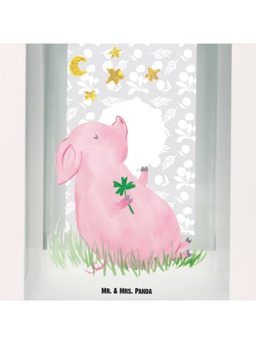 Mr. & Mrs. Panda Gartenlaterne Schwein Glück ohne Spruch in Transparent