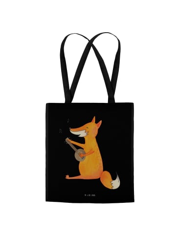 Mr. & Mrs. Panda Tote Bag Fuchs Gitarre ohne Spruch in Schwarz