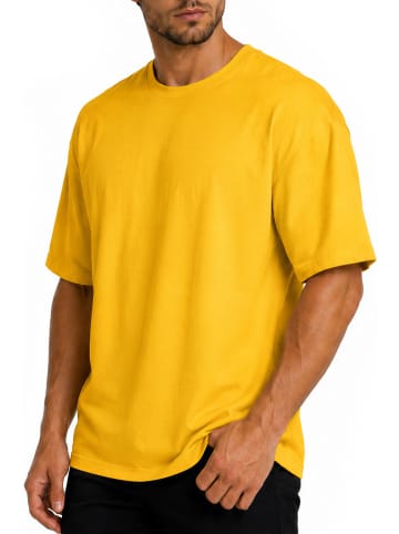 Reichstadt Herren Relaxed Fit T-Shirt in Yellow