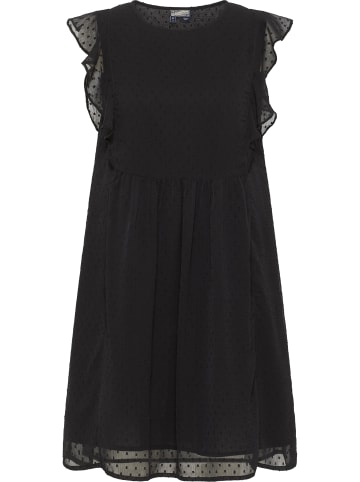 DreiMaster Vintage Damen Midikleid Mit Rüschen in SCHWARZ