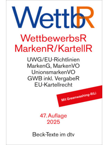 dtv Buch - Wettbewerbsrecht, Markenrecht und Kartellrecht. WettbR