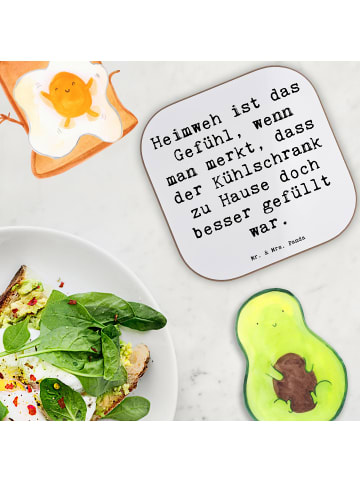 Mr. & Mrs. Panda Tisch-Untersetzer Spruch Heimweh Kühlschrank mi... in Weiß