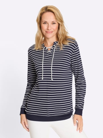 Sieh an! Sweatshirt in marine-ecru-geringelt