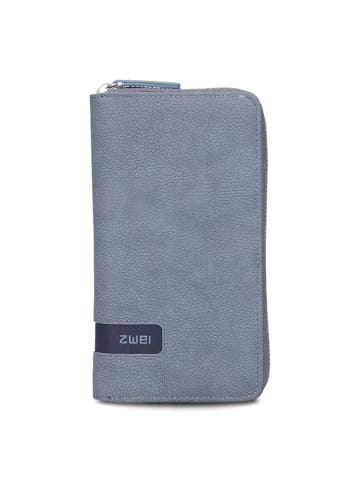 Zwei Mademoiselle Geldbörse 20 cm in nubuk sky