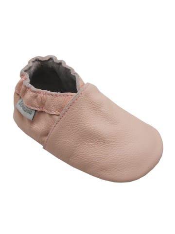 Bemesu Baby Krabbelschuhe aus Leder, weiche Lauflernschuhe mit rutschfester Sohle 