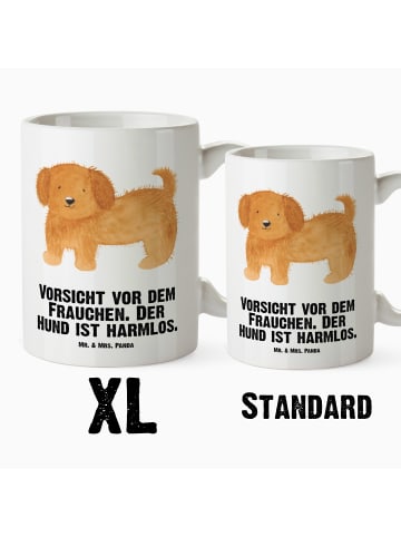 Mr. & Mrs. Panda Keramikbecher Hund Flauschig mit Spruch in Weiß