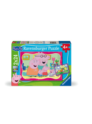 Ravensburger Verlag GmbH Spiel - Kinderpuzzle 2x24 Teile - Peppa Wutz - Neue Abenteuer
