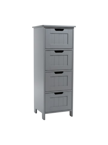 relaxdays Badezimmerschrank in Grau - (B)30 x (H)82 x (T)30 cm