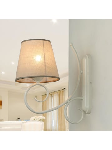 Licht-Erlebnisse Wandlampe (B)18 x (H)35 cm in Weiß BeigeWeiß Beige