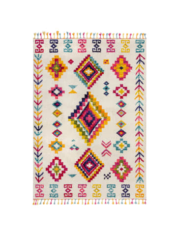 KADIMA DESIGN Vielseitiger Hochflor-Teppich mit Farbakzenten