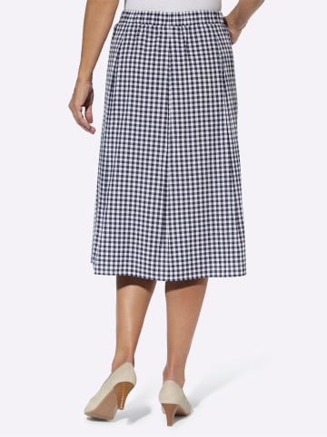 Sieh an! Falten-Rock in marine-weiß-kariert