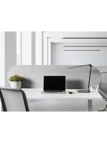 Beliani Schreibtischtrennwand SPARKY in Grau - (W) 160 x (H) 40 x (L) 2 cm