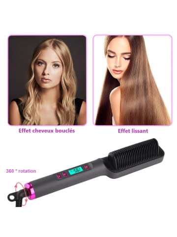 Paloma Beauties Glättungsbürste 2-in-1 in Grau
