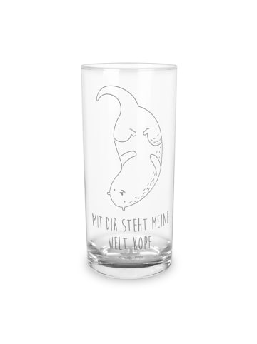 Mr. & Mrs. Panda Wasserglas Otter Kopfüber mit Spruch in Transparent