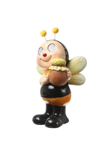 MARELIDA LED Solar Biene mit blizelnden rollenden Augen Tierfigur H: 35,5cm