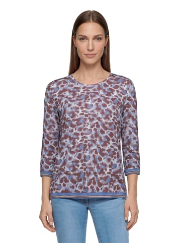 Betty Barclay Casual-Shirt mit Gummizug in Blau/Braun