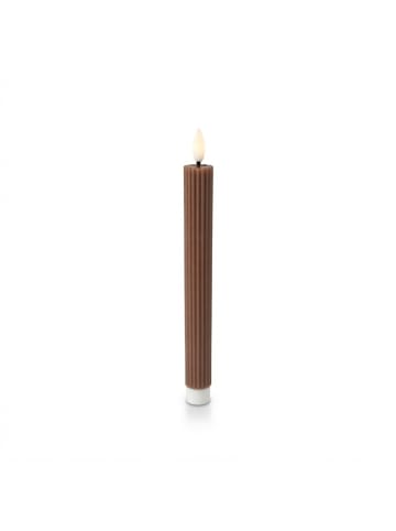 relaxdays 6 x LED Stabkerzen in Coffee