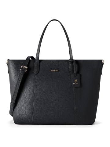 Lazarotti Bologna Leather Shopper Tasche Leder 31 cm in black