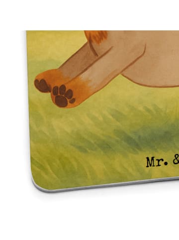 Mr. & Mrs. Panda Tischuntersetzer Hund Dackel Design mit Spruch in Weiß