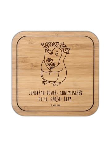 Mr. & Mrs. Panda Tischuntersetzer Jungfrau Astrologie mit Spruch in Transparent