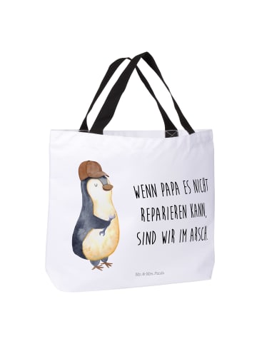 Mr. & Mrs. Panda Tasche Wenn Papa es nicht reparieren kann, sind... in Weiß